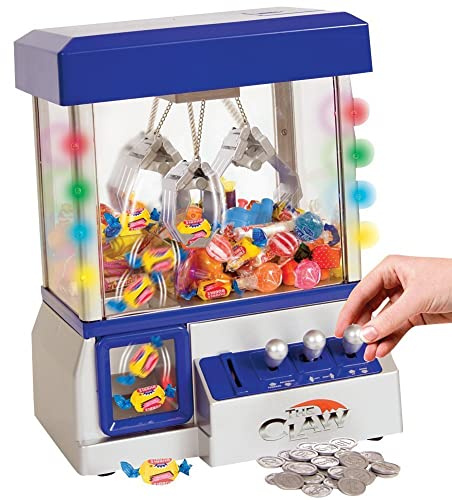Toy Grabber Claw Machine For Kids – Electronic Arcade-Style Game for Kids and Parties – Ideal For Use With Small Toys / Candy – Features LED Lights and Sound Effects, 13.5 x 10 x 7.5 inches
