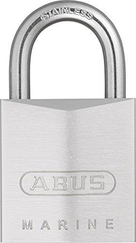 ABUS Lucchetto Marine 75IB/30 - Resistente agli Agenti atmosferici - Corpo della Serratura in Ottone con Rivestimento in Nichel Perlato - Livello di Sicurezza 5 - Argento