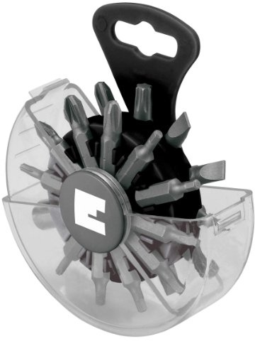 Original Einhell Bit-Set 23-teilig (Werkzeug-Zubehör, inkl. Bithalter, 15 Bits, 6 Innen-Sechskant-Schlüsse, Bitbox mit Gürtlclip)