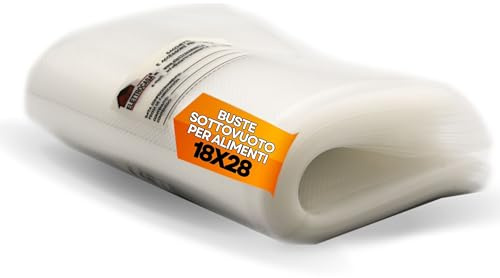 ELETTROCASA - Bolsas al Vacío para Alimentos 18x28cm - Bolsas Gofradas para Envasar al Vacío 50uds - SV 1 - Bolsas Vacío de 5 Capas Transparentes