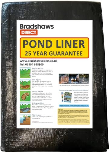 PondKraft 6m x 6mPond Liner | 25 YEAR GUARANTEE | Flexible and Durable | UV Resistant | Koi and Fish Pools | Heavy Duty