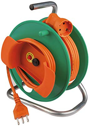 Poly Pool PP0705 Avvolgicavo Serie Mini da Giardino 15 m, Spina 16 A e Presa Mobile Standard Tedesca
