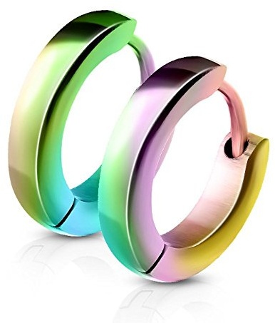 Schmale Creolen-Ohrringe Edelstahl | Silber Gold Rosegold | Damen Unisex