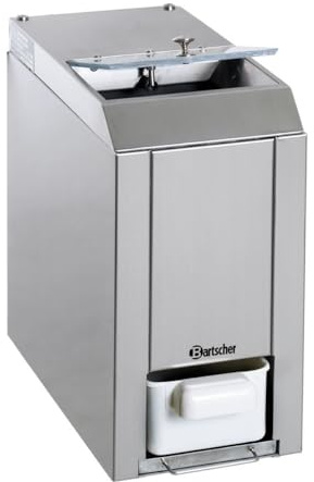 Bartscher 135012 Edelstahl Eiscrasher, Fassungsvermögen 1kg, Auffangbehälter herausnehmbar, silber