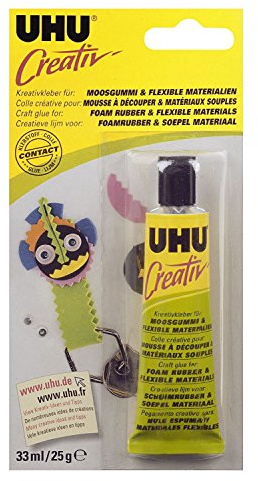 UHU 6er Pack 47195 - Creativ - Spezialkleber für Moosgummi und Flexible Materialien Tube, 33 ml (6)