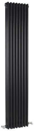 MILANO Black Cast Iron Style Vertical Triple Column Radiator 1800 x 380mm