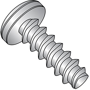 Small Parts 1012LPP410 410 Stainless Steel Thread Rolling Screw for Plastic, Passivated Finish, Pan Head, Phillips Drive, #10-14 Thread Size, 3/4 Length (Pack of 25)
