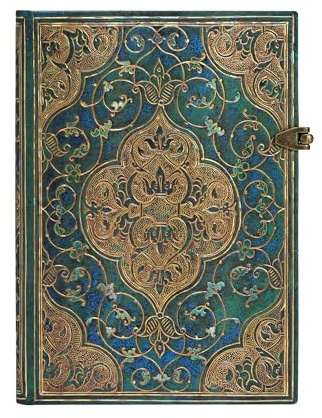 Paperblanks Chroniken PB3214-4 in Türkis Notizbuch Midi Liniert, Midi (180 x 130)