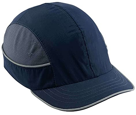 Ergodyne Safety Bump Cap, Baseball Hat Style, Comfortable Head Protection, Short Brim, Skullerz 8950, Navy