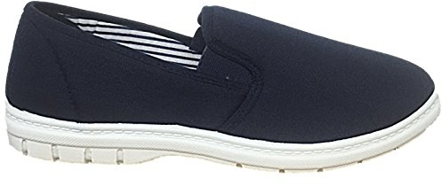 Mens Shoe Tree Brett Canvas Slip On Wider Fit Plimsoll Pump Trainer Slipper Deck Shoe Size 6-12
