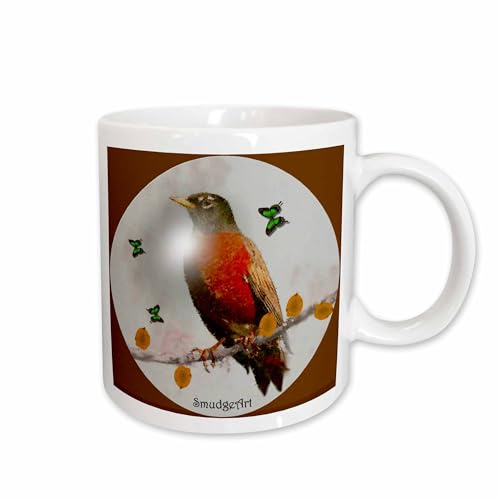 3dRose Red Robin 15oz Mug