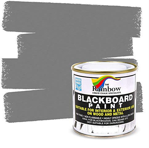 Grey Chalkboard Paint - 250ml Ideal to use with Liquid Chalk and Dry Chalk Sticks