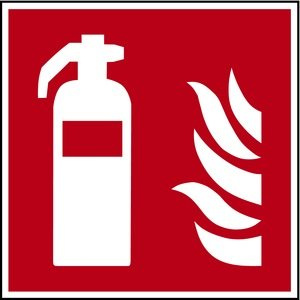 H.Klar Schild Alu Feuerlöscher ISO-F001 langnachleuchtend 150x150mm