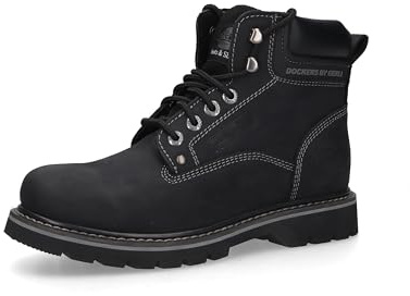 Dockers by Gerli Homme Bottes à Lacets, Monsieur Chaussures de Sport,Bottes à Lacets,Demi-Bottes,laçage,Schwarz,40 EU / 6.5 UK