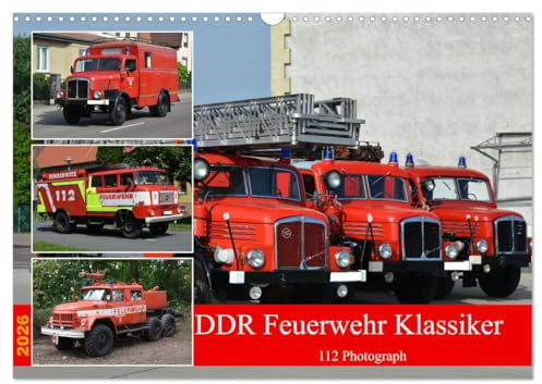DDR Feuerwehr Klassiker (Wandkalender 2026 DIN A3 quer), CALVENDO Monatskalender