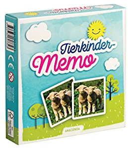 Tierkinder-Memo. 40 Spielkarten Im Spielkarton: Memo-Spiel mit 40 Spielkarten im Spielkarton