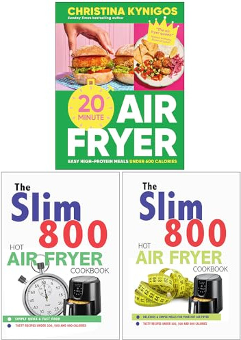20-minute Air Fryer, The Slim 800 Hot Air Fryer Simply Quick & Fast Food & Thev Air Fryer Recipe Cookbook 3 Books Collection Set