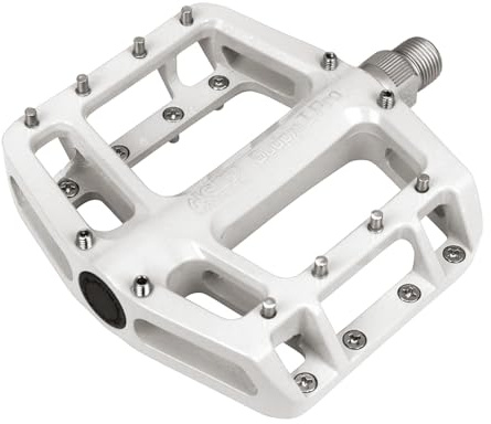 NC-17 Sudpin I Pro aluminiumplattform pedaler/cykelpedaler MTB-/mountainbike pedal/BMX pedal/kullager Cr-Mo-axel/inklusive reservstift, vit