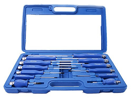 SET CACCIAVITI 12 PZ A TESTA BATTENTE CACCIAVITI A TAGLIO E CROCE IN BLISTERN