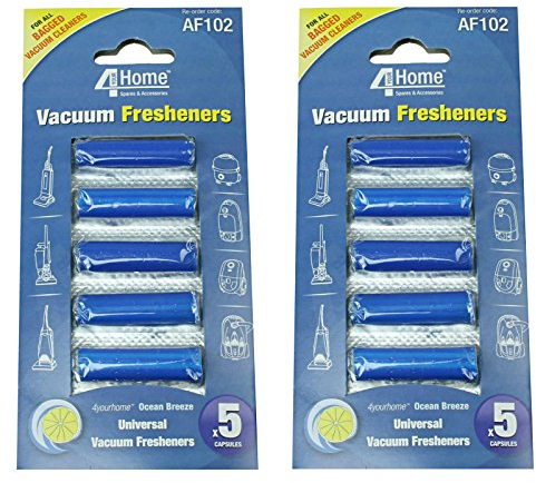 4YourHome Ocean Breeze Air Freshener Sticks for All Bagged Vacuum Cleaners - Twin Pack (10 Sticks)