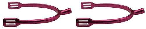 ARBO-INOX Sporen Reitsporen Edelstahlsporen,lila,rot,blau,grün,Gold,Purple,schwarz, Länge 20mm, Farbe pink