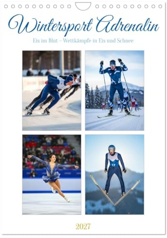 Wintersport Adrenalin (Wandkalender 2027 DIN A4 hoch), CALVENDO Monatskalender: Wintersport in Schnappschuss Momenten - KI-generierte Bilder, die ... und Eleganz spürbar machen. (CALVENDO Sport)