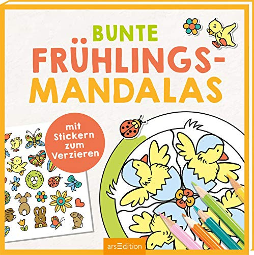 Bunte Frühlings-Mandalas: Mit Stickern zum Verzieren