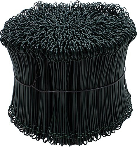 Drahtsackverschluss Grün Ummantelt 1.4X200mm, 1000er Pack