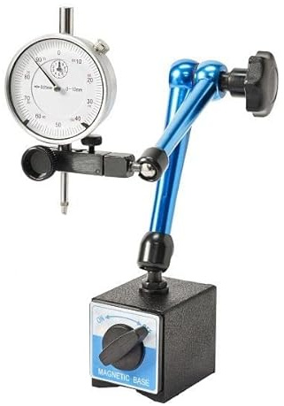 MINI BASE MAGNETICA CON COMPARATORE CENTESIMALE 0-10 PER TORNIO PICCOLA