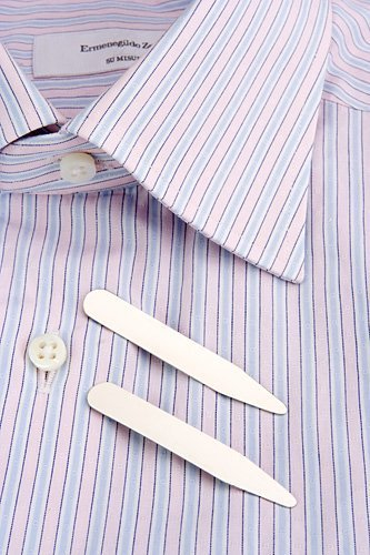 HAND Wirtschaft & Einfach zu bedienen Kunststoffkragen Aufenthalte, Kragenstäbchen X 25 Paare in einem Pack - 64mm, Weiß