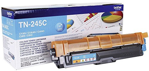 Brother Original Jumbo-Tonerkassette TN-245C cyan (für Brother HL-3140CW, HL-3150CDW, HL-3170CDW, DCP-9020CDW, MFC-9140CDN, MFC-9330CDW, MFC-9340CDW) TN245C