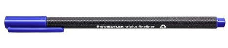 Staedtler triplus fineliner 334 Boite de 10 feutres Pointe 0,3 mm Encre bleue