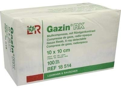 GAZIN Mullkomp.10x10 cm unsteril 12fach RK 100 St
