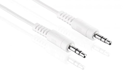 PerfectHD 10m Klinkenkabel 3,5mm | AUX Kabel | Audio Stereo Klinkenkabel mit 3,5mm Klinkenstecker | Verbindungskabel für Kopfhörer Smartphones Tablet Handy PC KFZ HiFi | Weiß