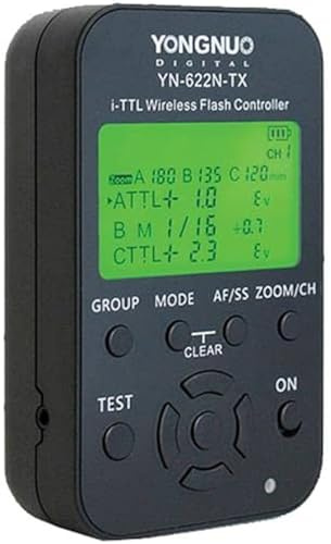 YONGNUO YN-622N-TX i-TTL Wireless Flash Controller Used with YN-622N Transceiver for Nikon D70/D70S/D80/D90/D200/D300/D300S/D600/D700/D800/D3000/D5000/D7000