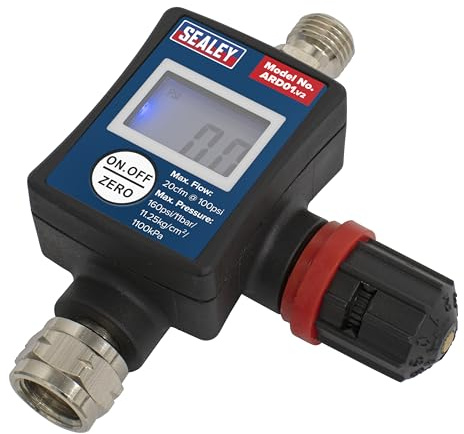 Sealey Ard01 On-Gun Air Pressure Regulator/Gauge Digital