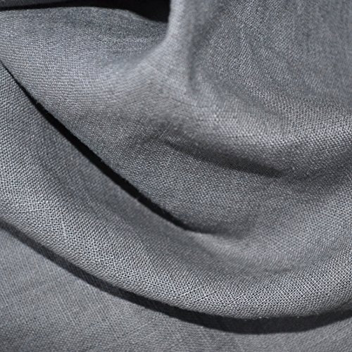 Textiles français 100% Leinen Stoff aus Frankreich mit weichem Griff – Mausgrau – Breite: 137 cm (Meterware)