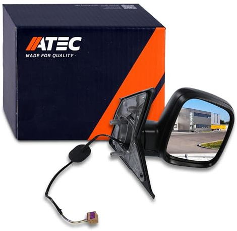 ATEC Germany 1x Elektrischer Außenspiegel rechts beheizbar Seitenspiegel | Kompatibel mit: VW MULTIVAN T5, TRANSPORTER T5 Bus, TRANSPORTER T5 Kasten, TRANSPORTER T5 Pritsche/Fahrgestell (7JD, 7JE, 7JL
