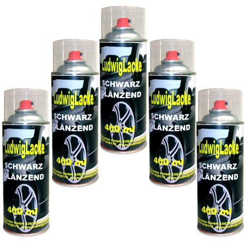 Standardspray 5 Lackspray Schwarz glänzend 400 ml je Spraydose