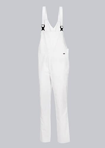 BP 1675-558-21-XLn Unisex Latzhose, mit Gummizug in der Taille, 245,00 g/m² Stoffmischung, weiß, XLn