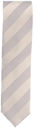 Silk Ties Krawatte Seide schmal Clubkrawatte Silber Grau Gestreift 6 cm