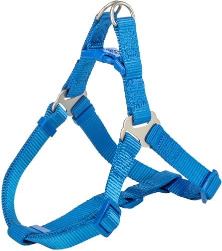 TRIXIE Premium One Touch Geschirr Größe XS–S: Brustumfang 30–40 cm/10 mm in royalblau - leicht anzulegendes verstellbares Hundegeschirr mit zugentlastender Schnalle für kleine Hunde, 204302 | Leicht anzulegen dank zugentlastender Schnalle – stufenlos verstellbar, sicherer Sitz für kleine Hunde