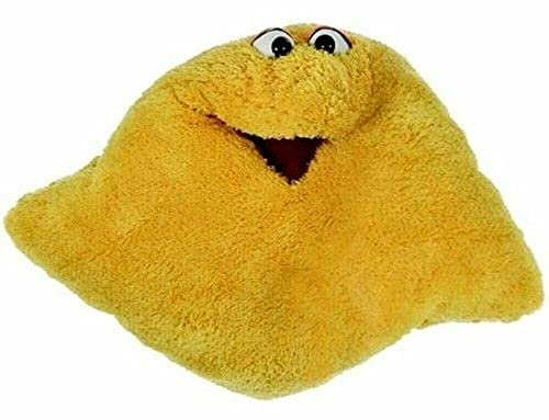 Living Puppets Handpuppe Wunschtraumkuschelmuschelkissen in der Farbe Gelb aus Stoff, 40 x 40cm, W238-4