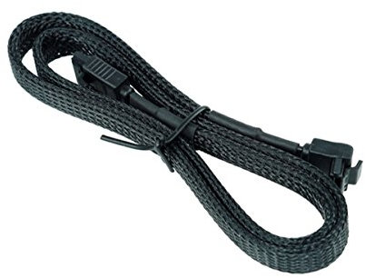 Phobya SATA 3.0 Anschlusskabel mit Sicherheitslasche 60cm - Schwarz gesleevt Kabel SATA Kabel