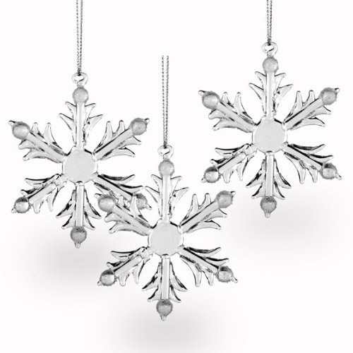 SIKORA BS233 Eiskristall Christbaumschmuck Glas Figur Weihnachtsbaum Anhänger 3er Set