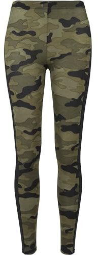 Urban Classics Ladies Camo Stripe Leggings Donna Leggings Mimetico Bosco/Nero XS