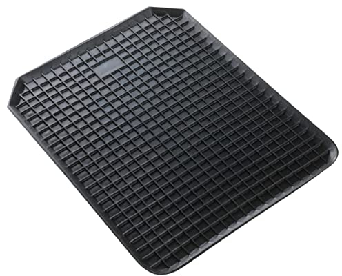 WALSER zuschneidbare Antirutschmatte 53x41 cm, vielfältig einsetzbare Gummimatte für Auto/Garage/Haushalt, rutschfeste Gummi Fussmatte Auto, Gummimatte Außenbereich, Antirutschmatte Auto schwarz