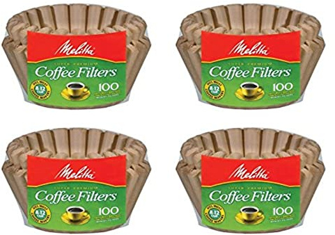 Melitta 8-12 Cup Basket Filter Paper (Natural Brown, 400 Count)