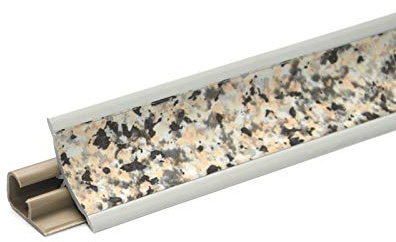 DQ-PP 2,5m WINKELLEISTE – Granit – 23 x 23mm – PVC – GRATIS Schrauben – Küchenleiste Arbeitsplatte Abschlussleiste Leiste Küche Küchenabschlussleiste Wandabschlussleiste Tischplattenleiste