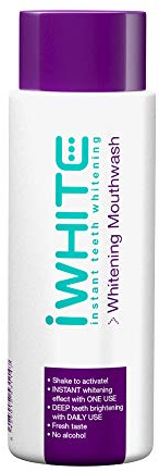 iWhite Enjuague Bucal Blanqueador Cuidado Diario con Flúor, 500 ml - Limpia, Blanquea y Fortalece con Enjuague Bucal para Blanqueamiento Dental. Cuidado de Encías y trata el mal Aliento - Sin Alcohol